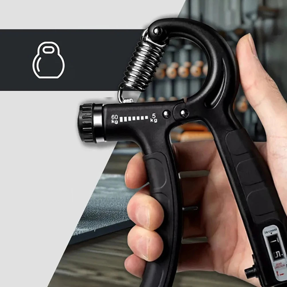 6PCS/SET 5-60Kg Adjustable Hand Grip Strengthener Hand Grip Trainer with Counter Wrist Forearm and Hand Exerciser for Muscle Bui