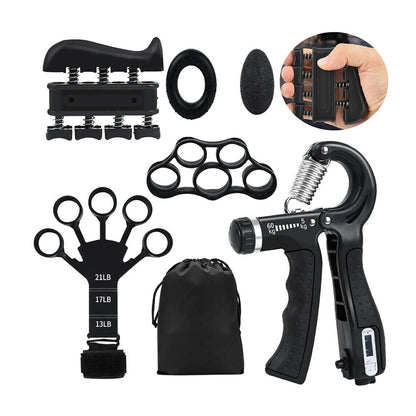 6PCS/SET 5-60Kg Adjustable Hand Grip Strengthener Hand Grip Trainer with Counter Wrist Forearm and Hand Exerciser for Muscle Bui